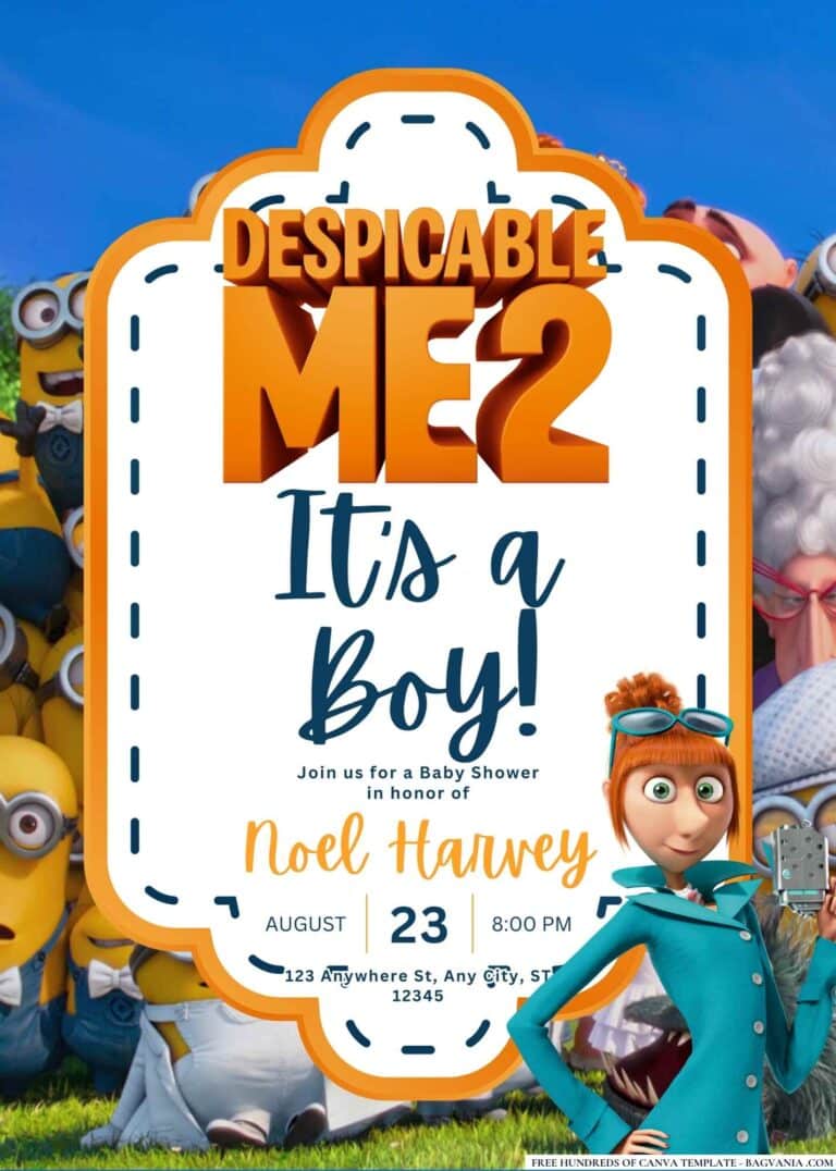 Despicable Me 2 Baby Shower Invitation