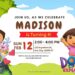 FREE Dora The Explorer Birthday Invitation Templates