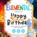FREE Elemental Birthday Canva Templates 5