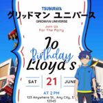 18+ Gridman Universe Birthday Invitation Templates