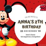 FREE 8+ Mickey Mouse Party Birthday Invitation Templates