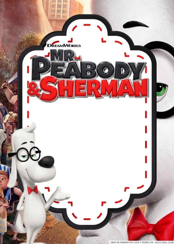 FREE Mr. Peabody Sherman Baby Shower Canva Templates 2
