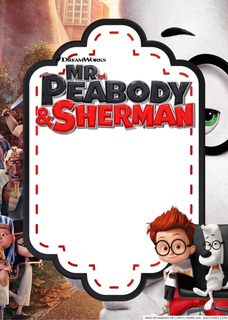 FREE Mr. Peabody Sherman Baby Shower Canva Templates 6
