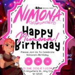 14+ Best Nimona Birthday Invitation Templates for 2026 | Editable Canva Designs