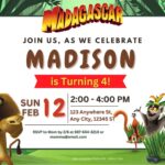 17+ Ready-to-Use Madagascar Birthday Invitation Templates (Editable in Canva) UPDATED