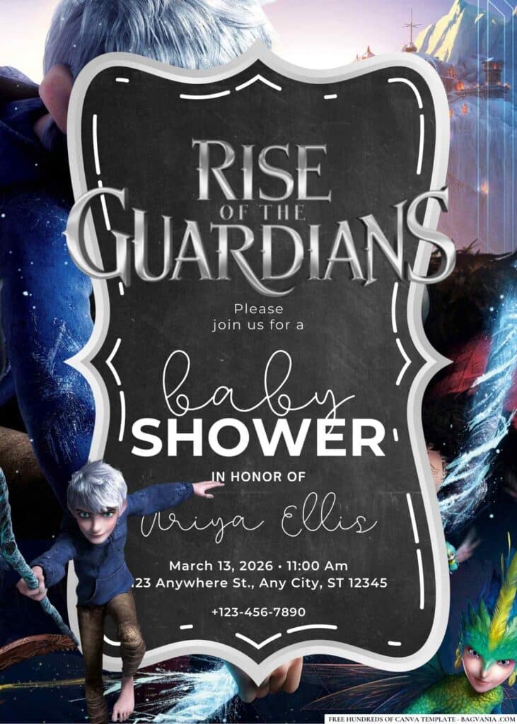 Rise of the Guardians Baby Shower Invitation
