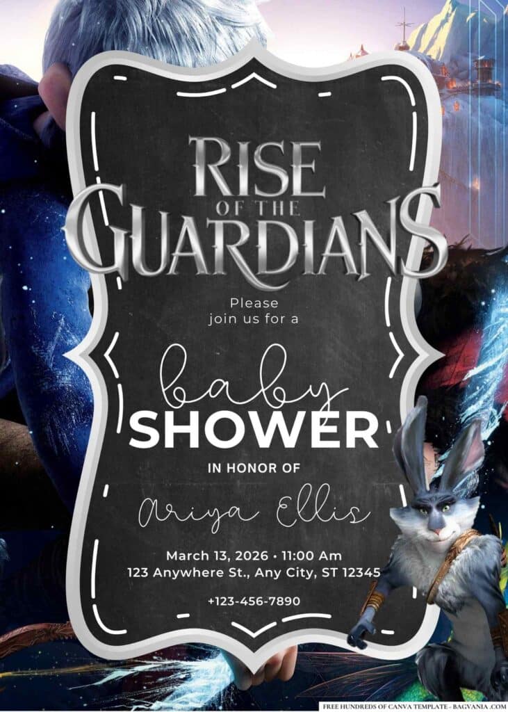 Rise of the Guardians Baby Shower Invitation