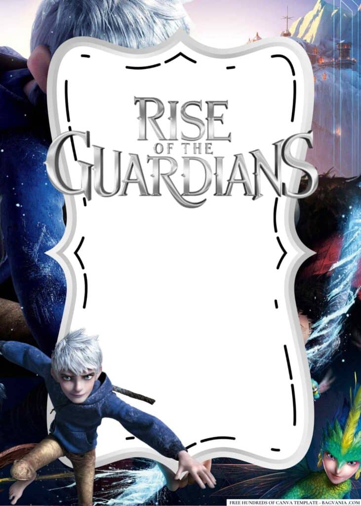 FREE Rise of the Guardians Baby Shower Canva Templates 2
