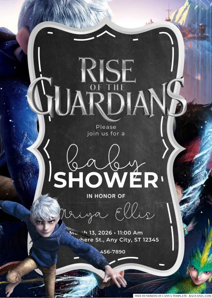 Rise of the Guardians Baby Shower Invitation