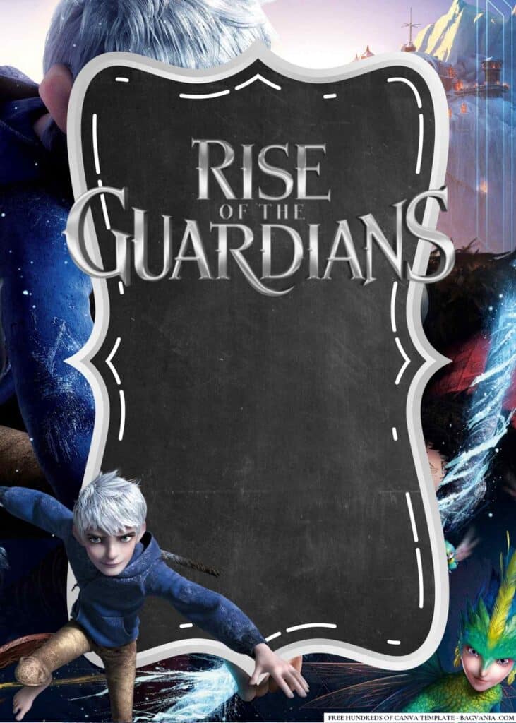FREE Rise of the Guardians Baby Shower Canva Templates 4