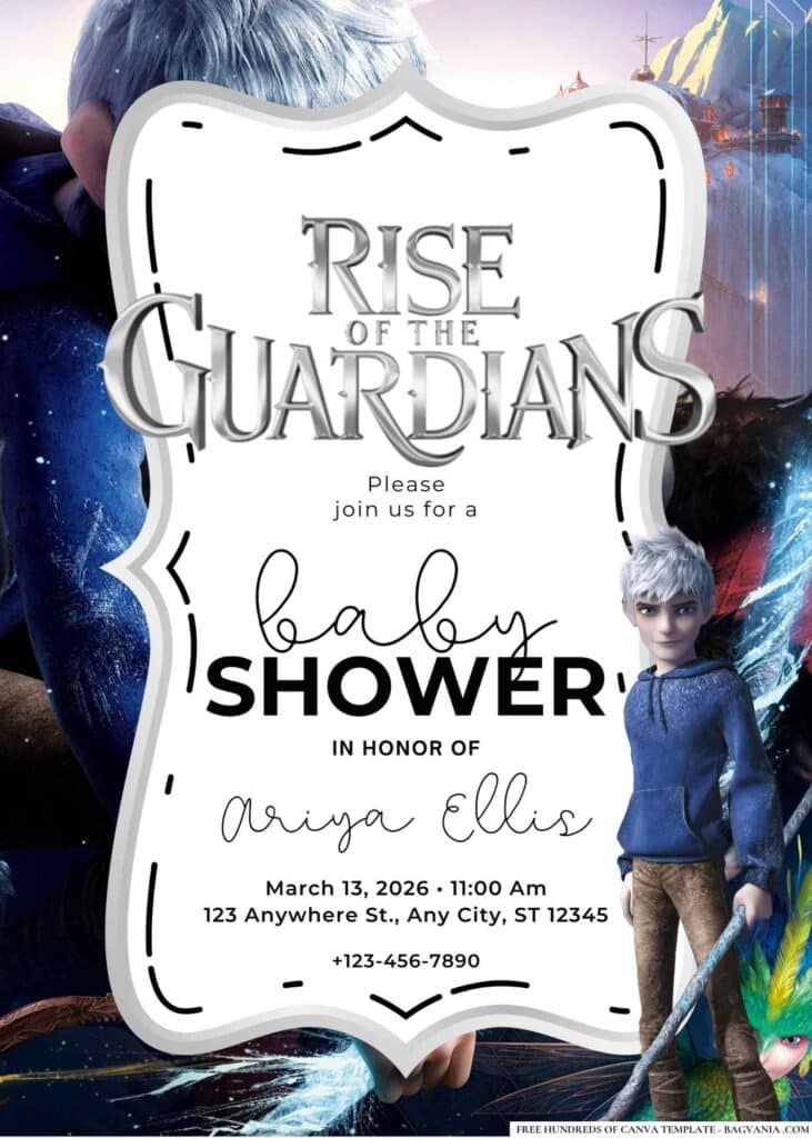 Rise of the Guardians Baby Shower Invitation