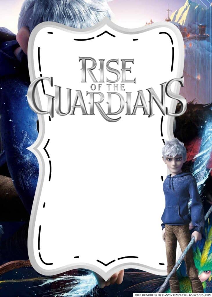FREE Rise of the Guardians Baby Shower Canva Templates 6