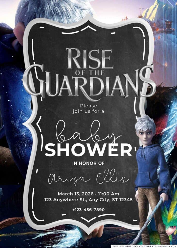Rise of the Guardians Baby Shower Invitation