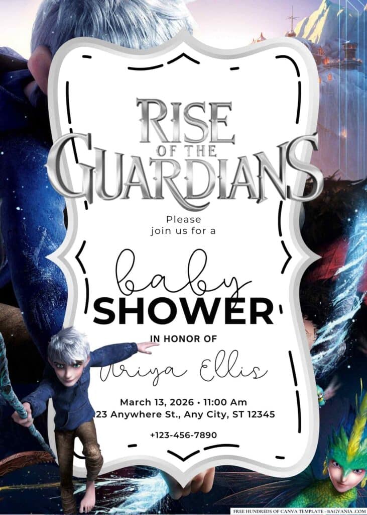 Rise of the Guardians Baby Shower Invitation