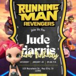 18+ Running Man Revengers Birthday Invitation Templates