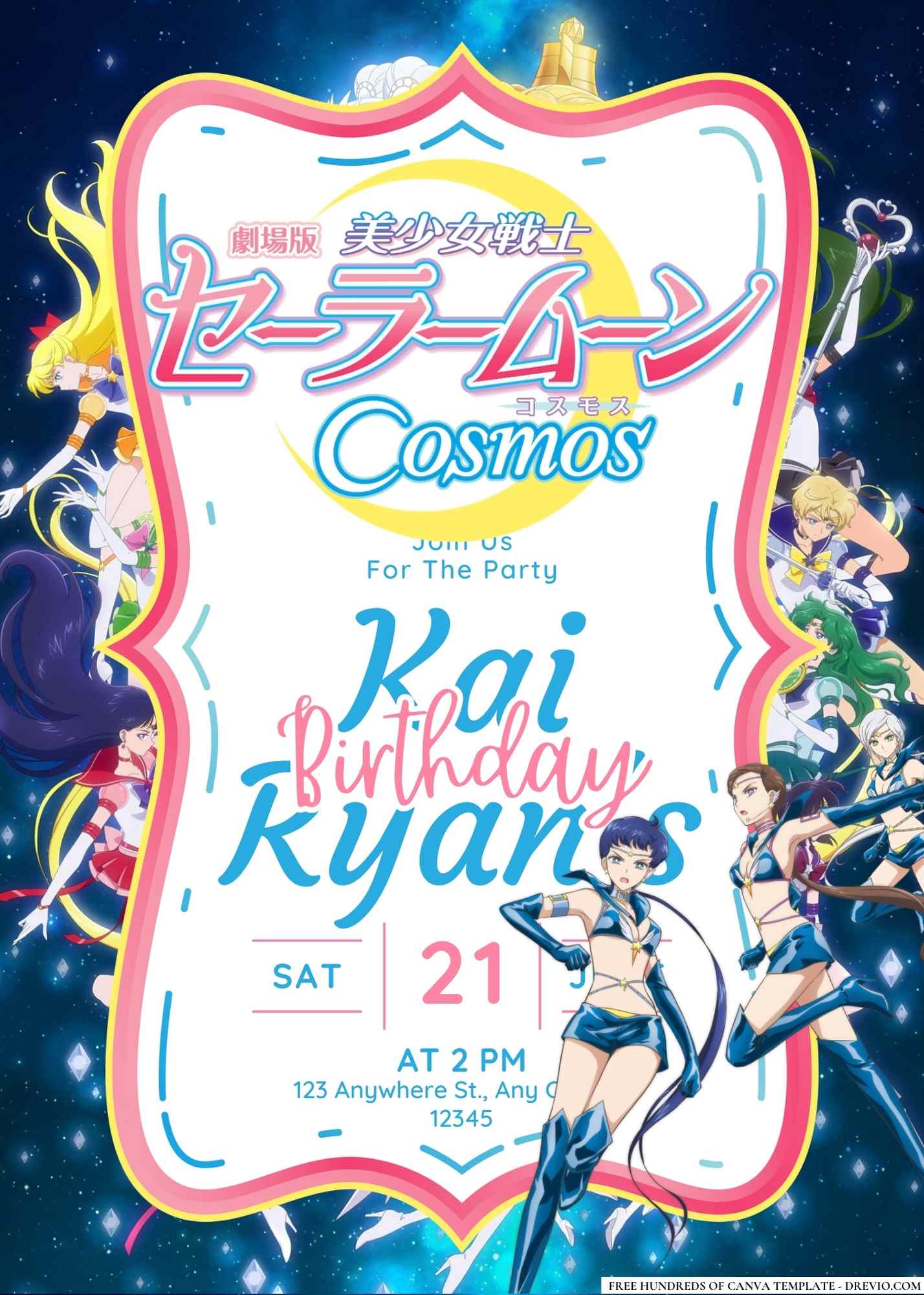 18+ Sailor Moon Birthday Invitation Templates