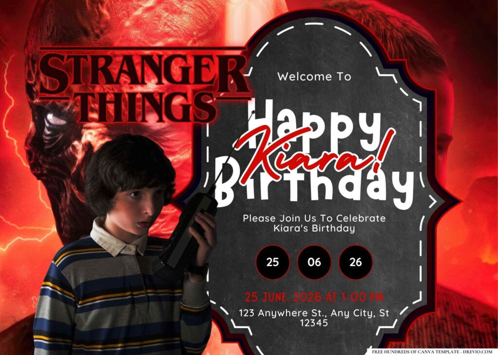 FREE Editable Peaky Blinders Birthday Invitation