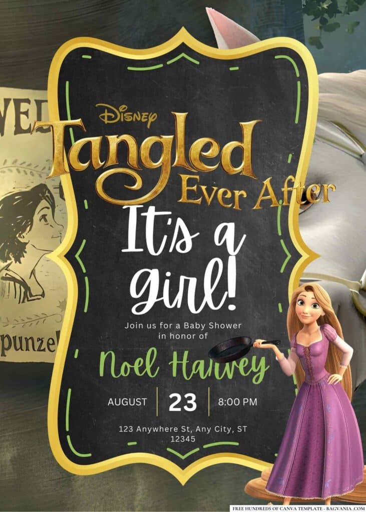 Tangled Ever After Baby Shower Invitation