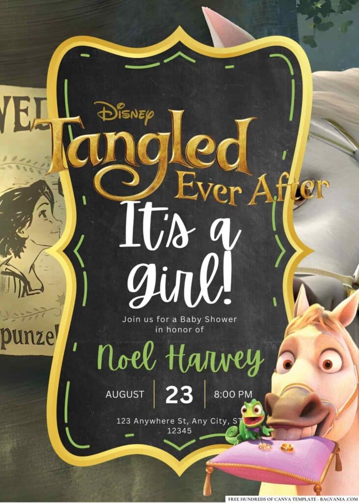 Tangled Ever After Baby Shower Invitation