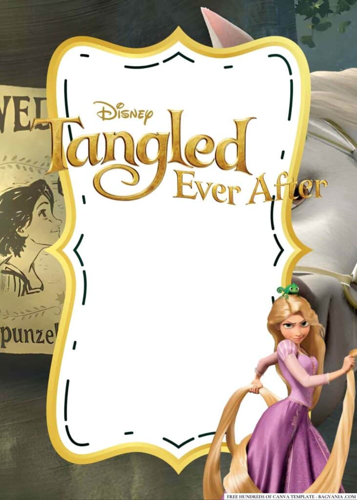 FREE Tangled Ever After Baby Shower Canva Templates 2