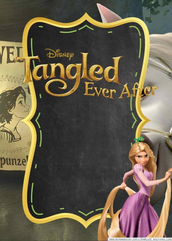 FREE Tangled Ever After Baby Shower Canva Templates 4