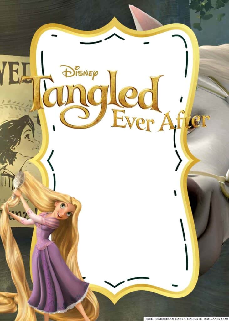 FREE Tangled Ever After Baby Shower Canva Templates 6