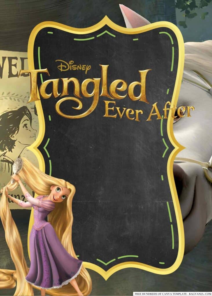 FREE Tangled Ever After Baby Shower Canva Templates 8