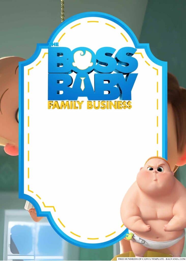 FREE The Boss Baby Family Business Baby Shower Canva Templates 10