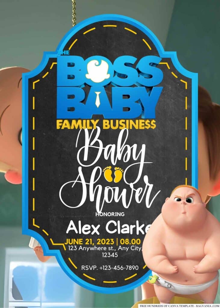 The Boss Baby Baby Shower Invitation