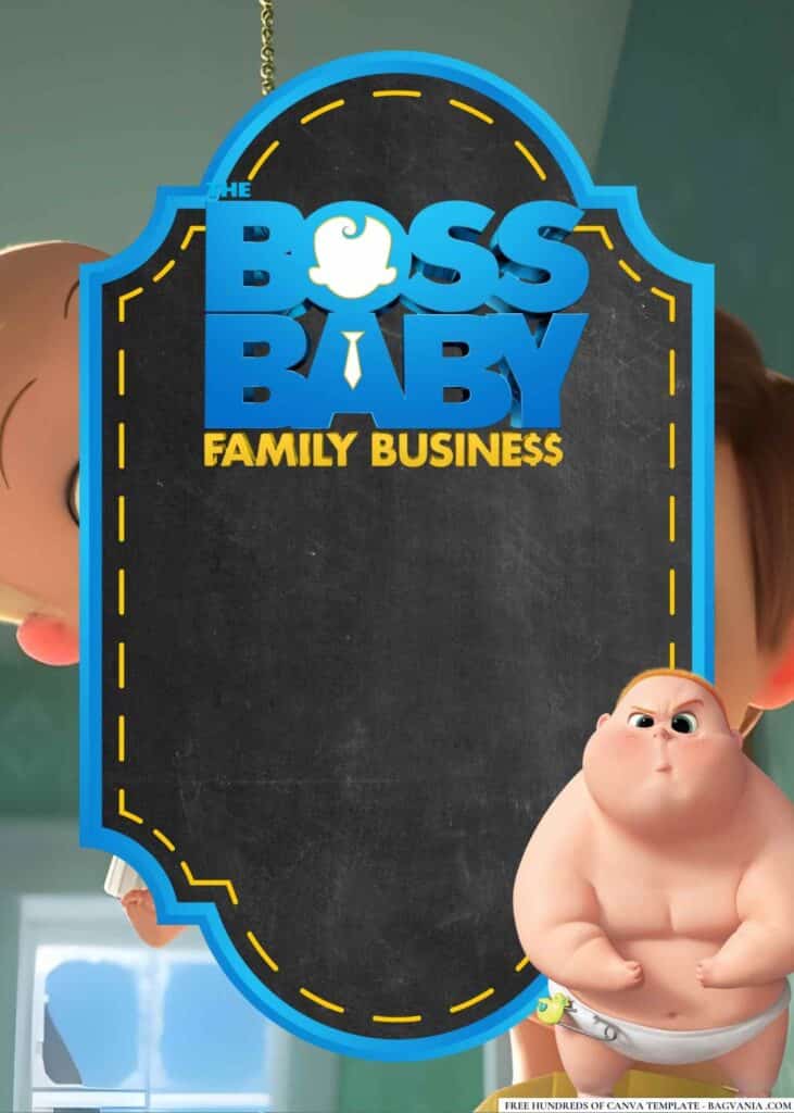 FREE The Boss Baby Family Business Baby Shower Canva Templates 12