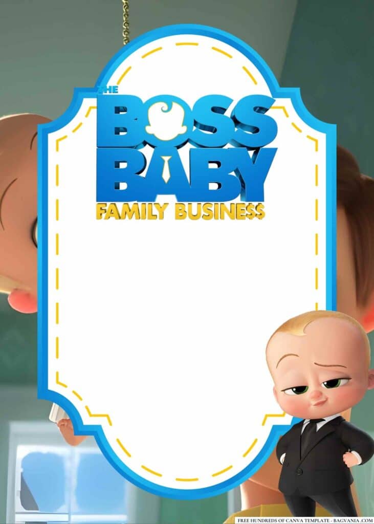 FREE The Boss Baby Family Business Baby Shower Canva Templates 2