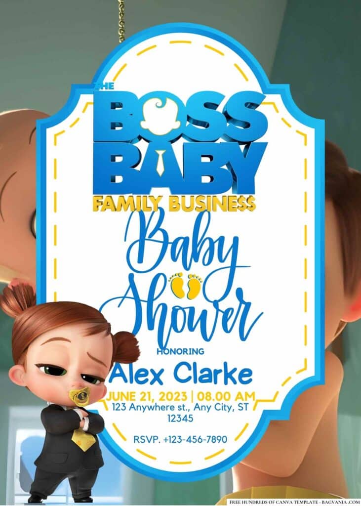 The Boss Baby Baby Shower Invitation