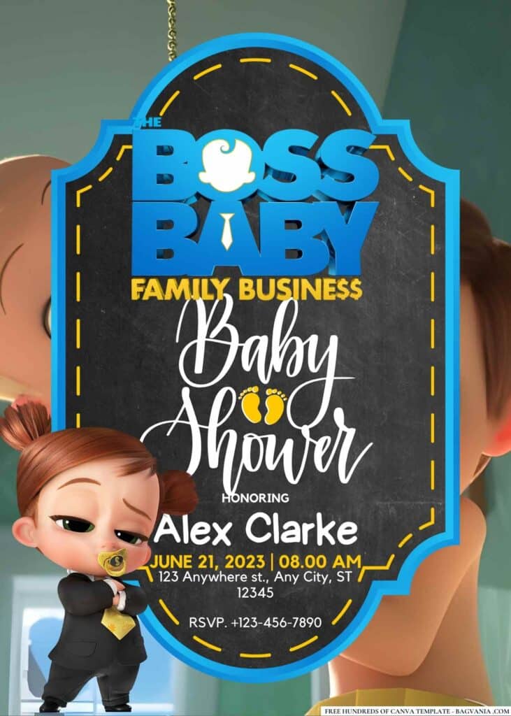 The Boss Baby Baby Shower Invitation