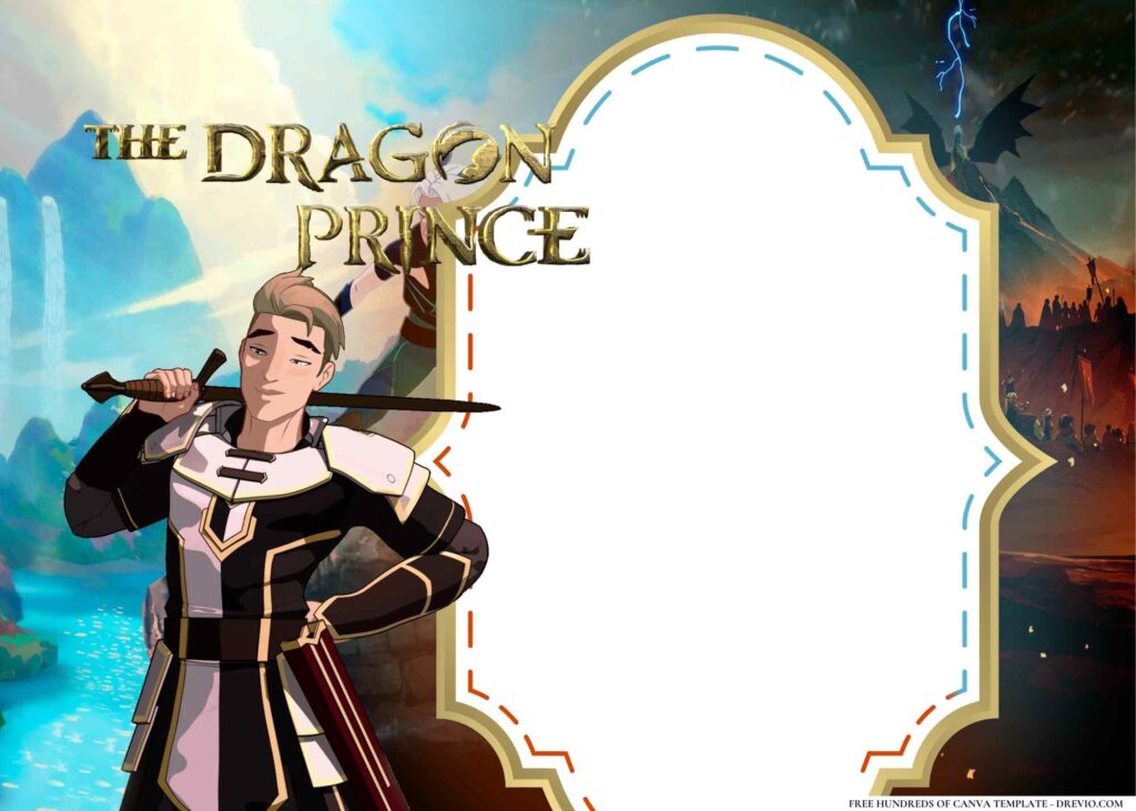 FREE The Dragon Prince Birthday Canva Templates 10