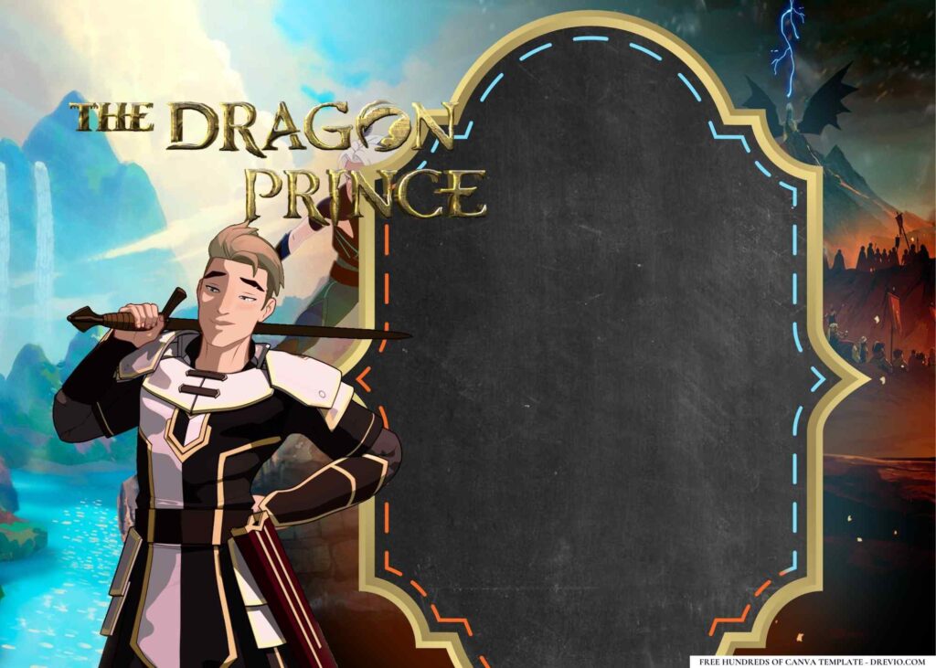 FREE The Dragon Prince Birthday Canva Templates 12