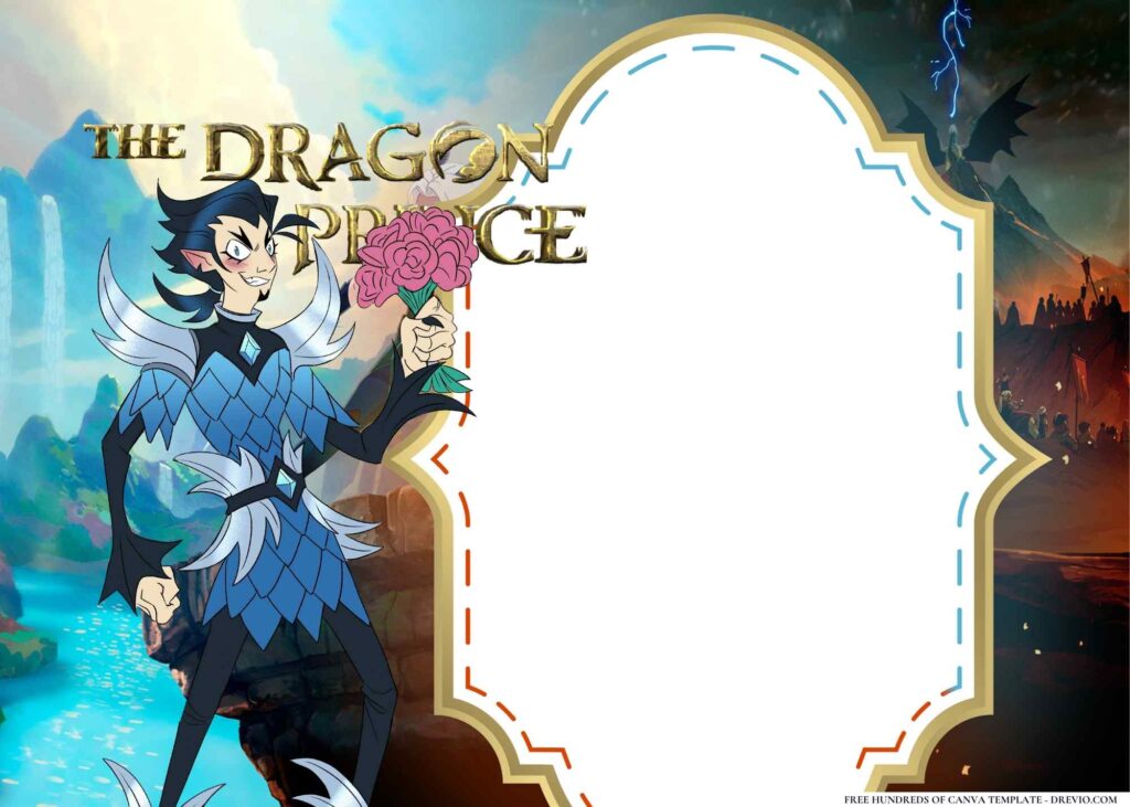 FREE The Dragon Prince Birthday Canva Templates 14