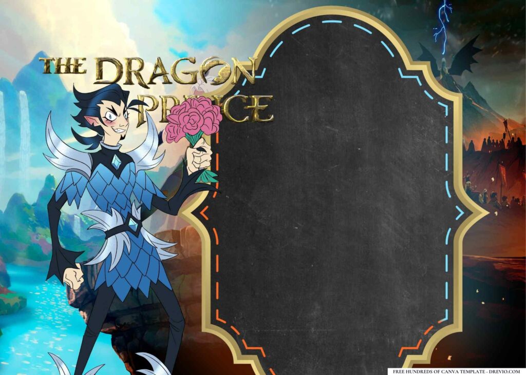 FREE The Dragon Prince Birthday Canva Templates 16
