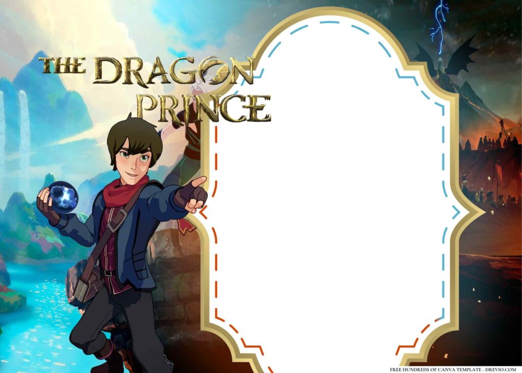 FREE The Dragon Prince Birthday Canva Templates 18