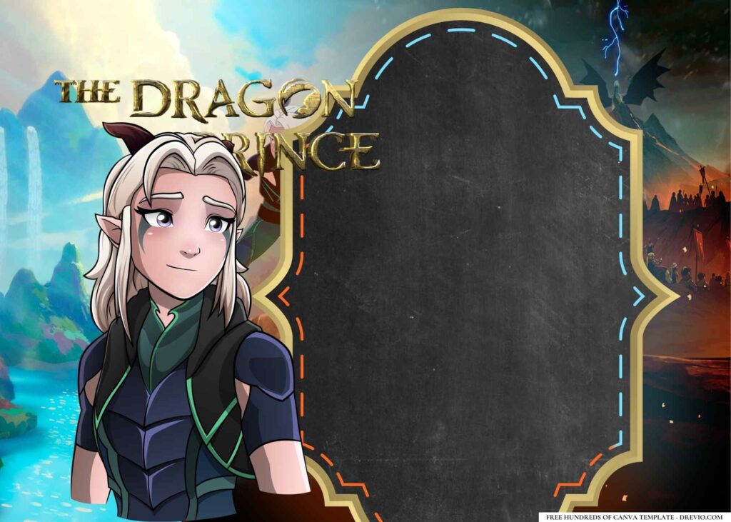 FREE The Dragon Prince Birthday Canva Templates 4