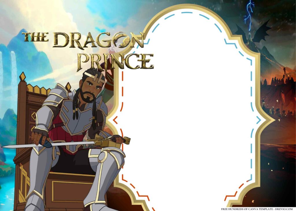 FREE The Dragon Prince Birthday Canva Templates 6
