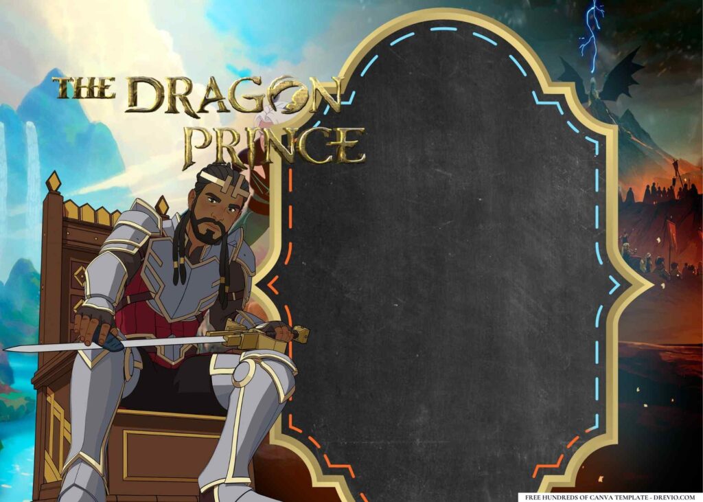 FREE The Dragon Prince Birthday Canva Templates 8