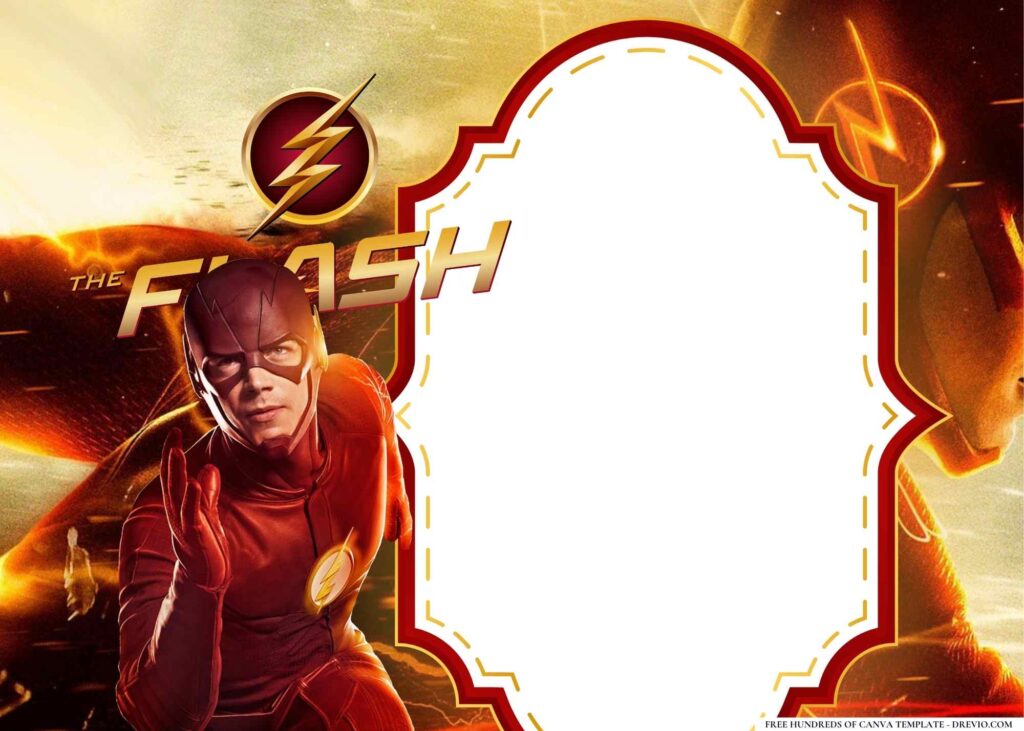 FREE The Flash Birthday Canva Templates 10