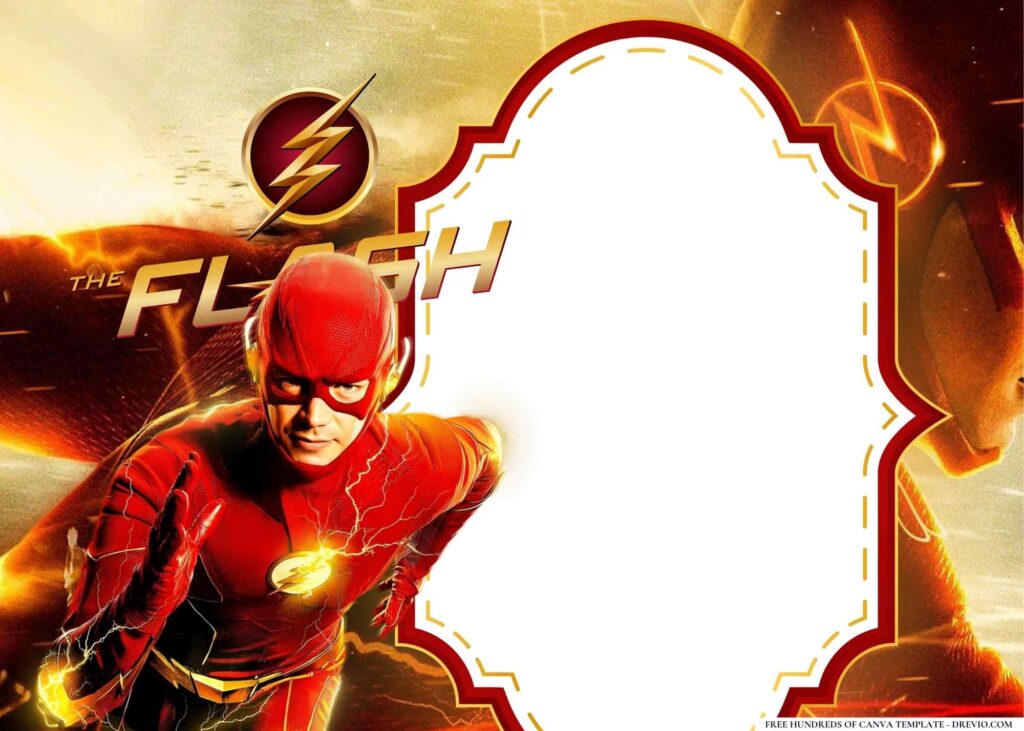 FREE The Flash Birthday Canva Templates 6