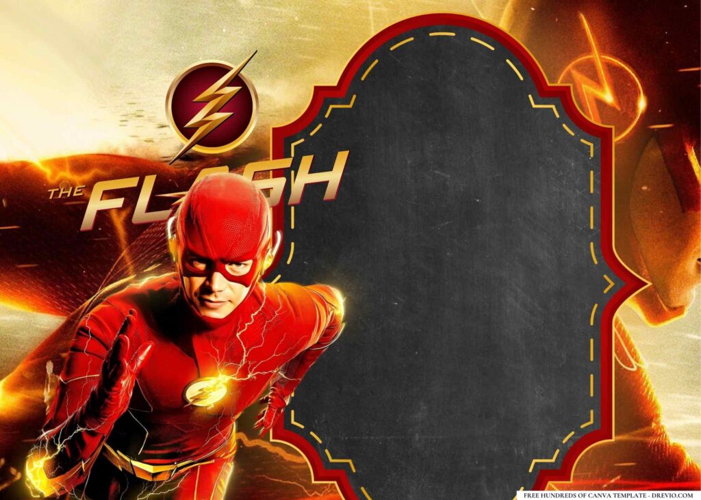 FREE The Flash Birthday Canva Templates 8