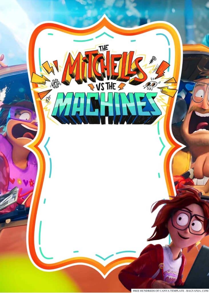FREE The Mitchells vs. the Machines Baby Shower Canva Templates 10