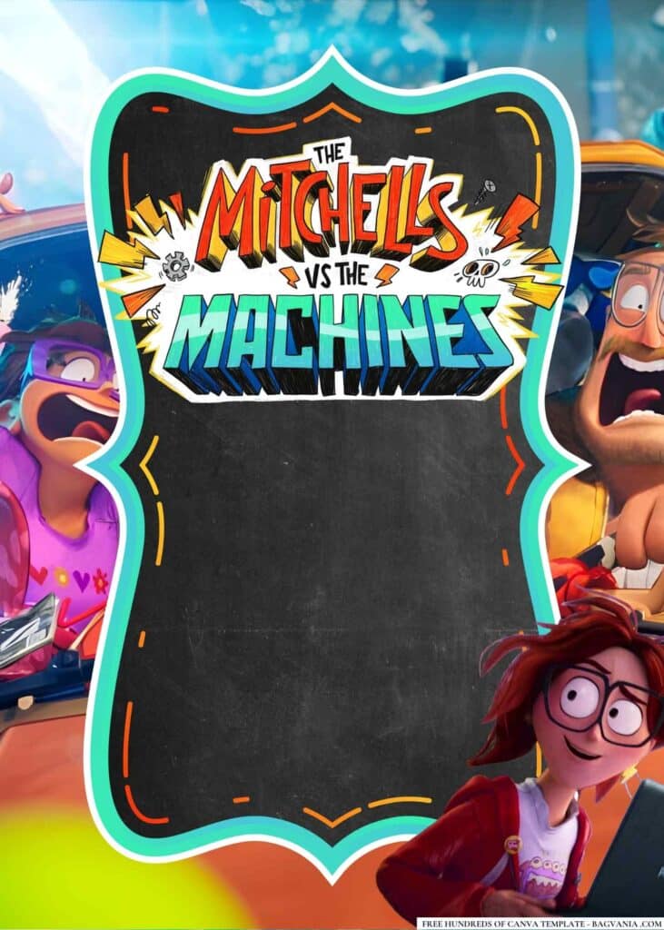 FREE The Mitchells vs. the Machines Baby Shower Canva Templates 12