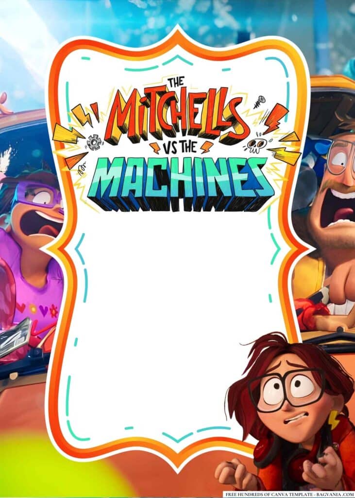 FREE The Mitchells vs. the Machines Baby Shower Canva Templates 14
