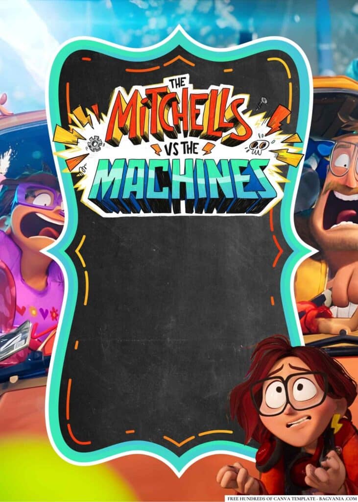 FREE The Mitchells vs. the Machines Baby Shower Canva Templates 16