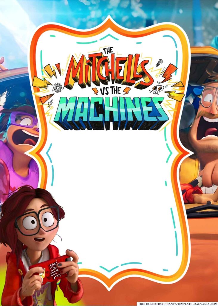 FREE The Mitchells vs. the Machines Baby Shower Canva Templates 2