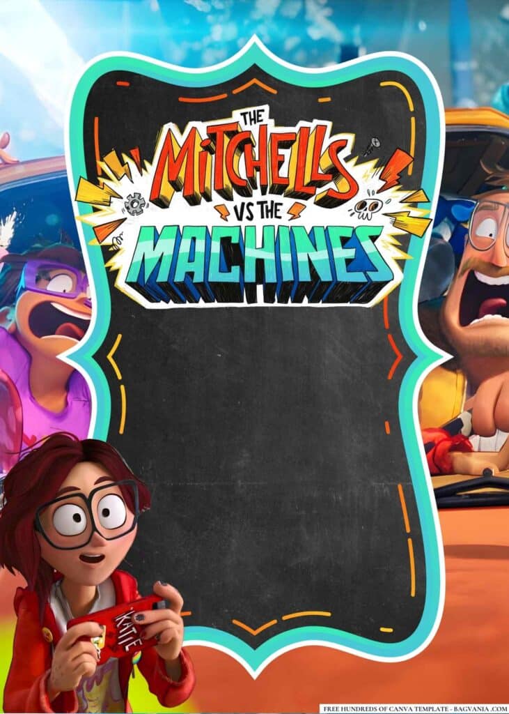 FREE The Mitchells vs. the Machines Baby Shower Canva Templates 4